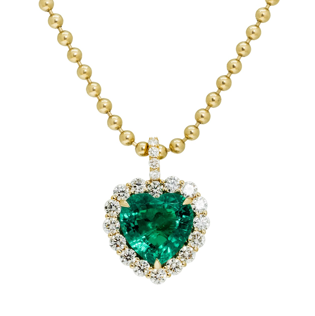 Primal Love Emerald Heart Pendant