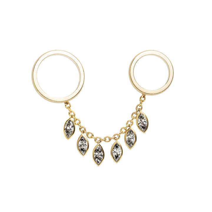 Candy Drop Marquise Double Ring