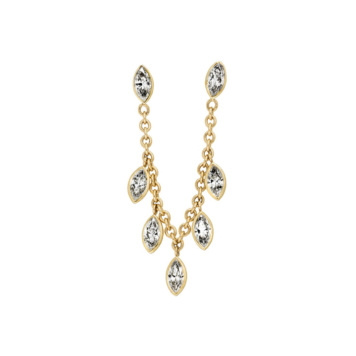 Candy Drop Marquise Double Piercing Earring