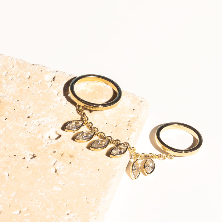 Candy Drop Marquise Double Ring