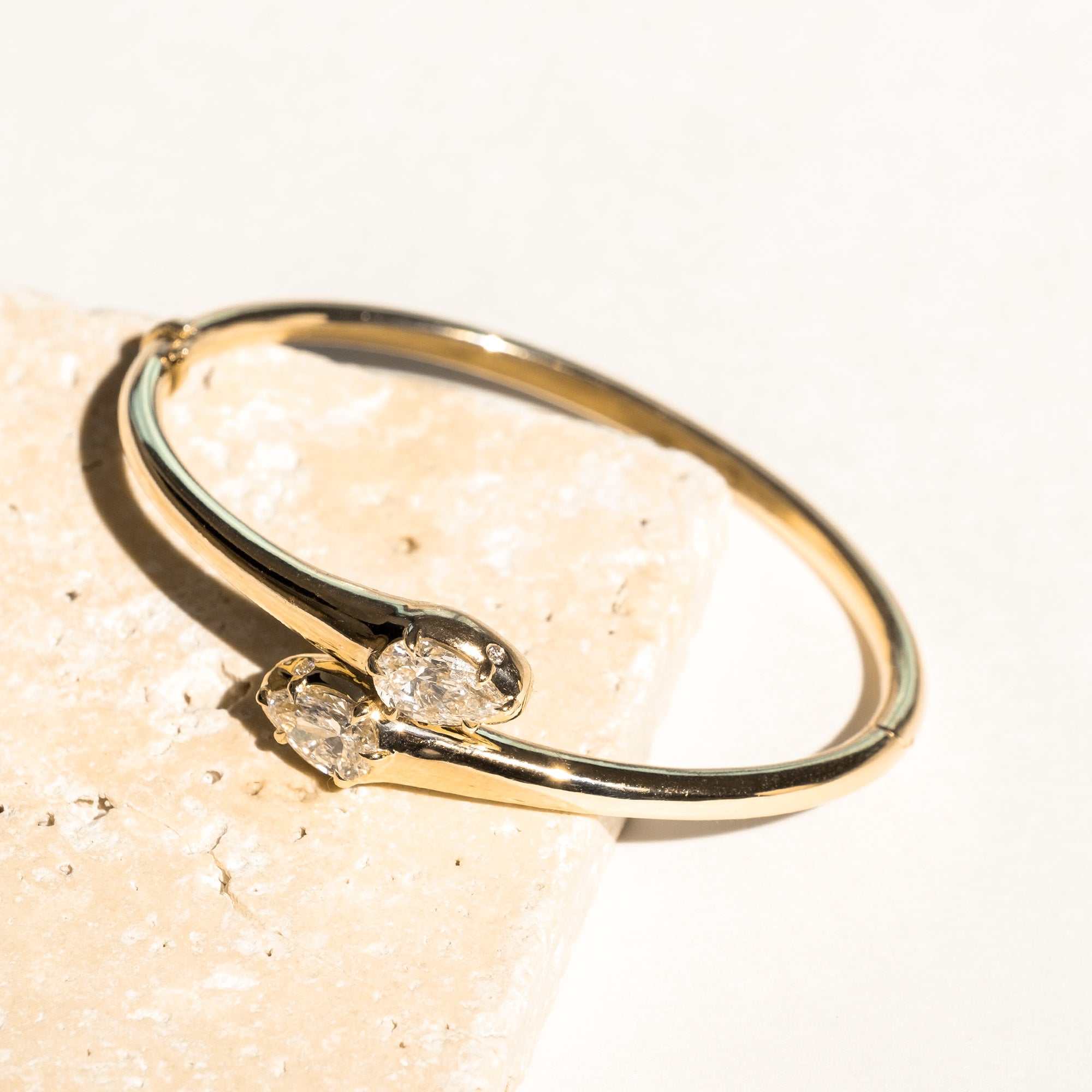 Double Head Serpent Hinge Bangle – Dara Kaye Jewelry