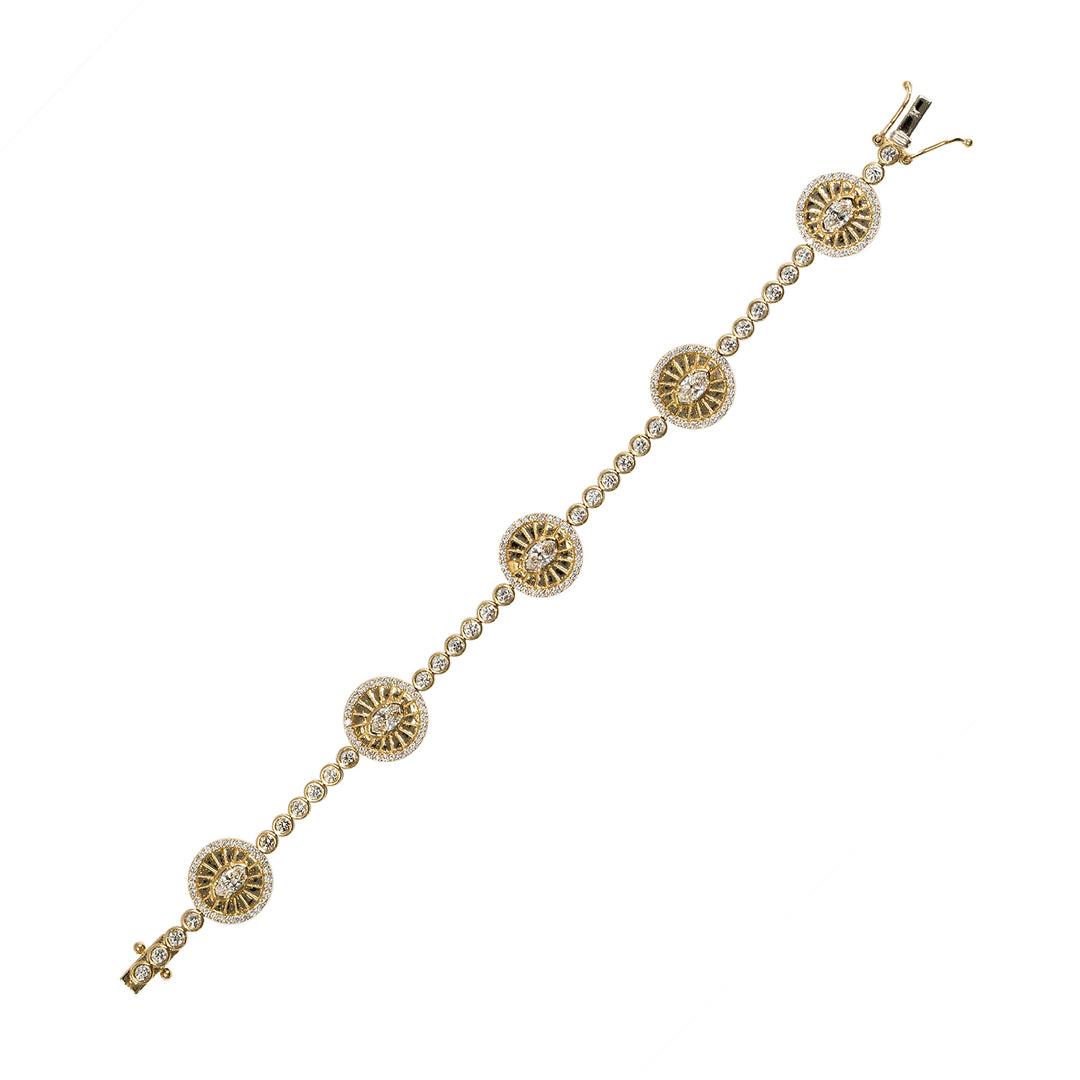 Lucky Evil Eye Medallion Tennis Bracelet