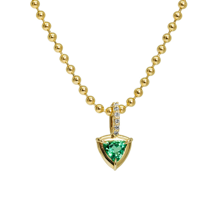 Emerald Green Solar Drop Trillion Charm