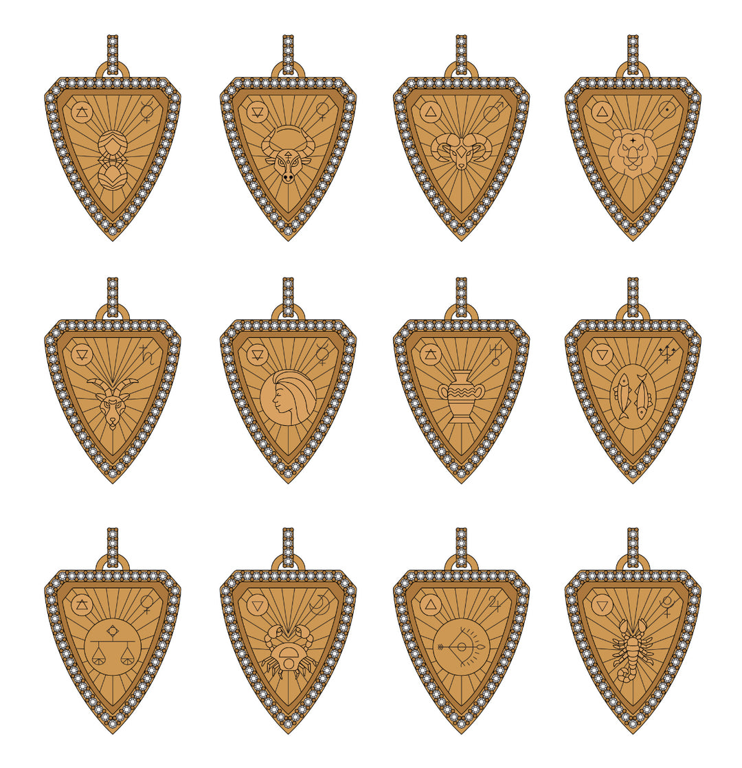 Zodiac Shield Pendant