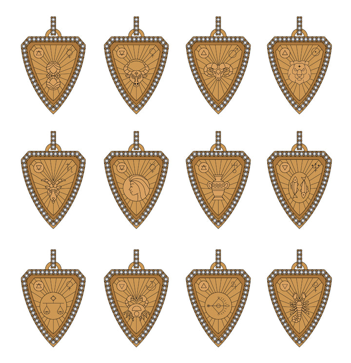 Zodiac Shield Pendant
