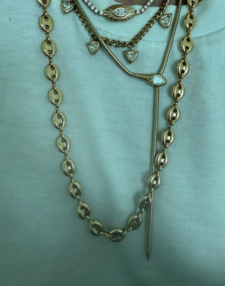 18K Gold Filled Puffy Nautical Chain