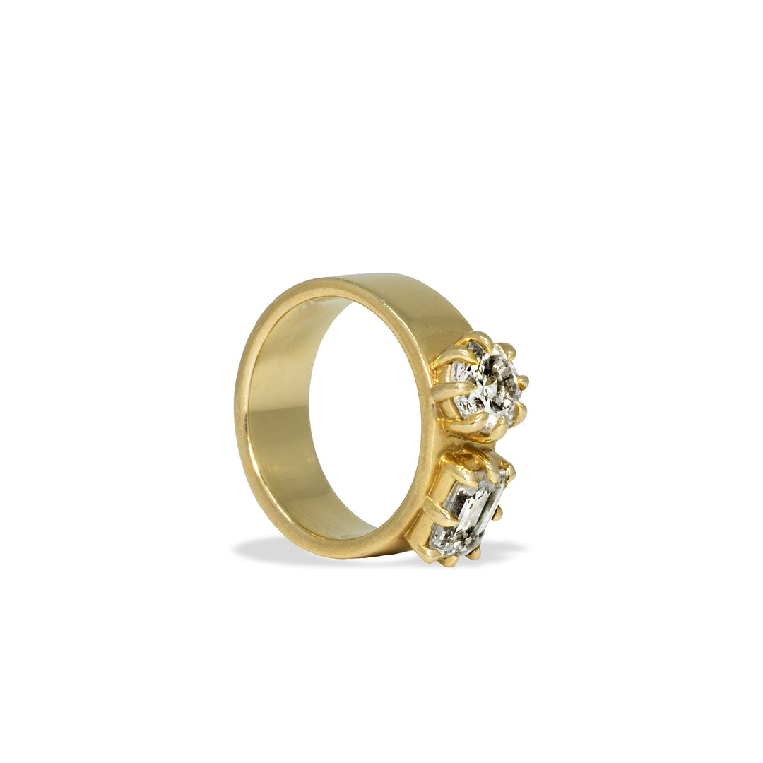 Mini Multi Shape Two Stone Cigar Band