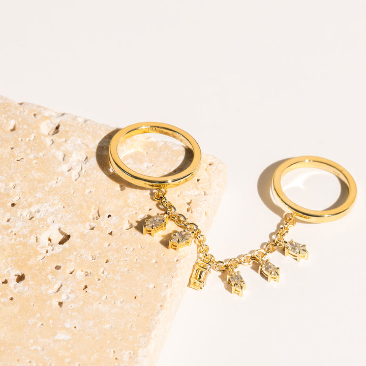 Mini Candy Drop Marquise Double Ring