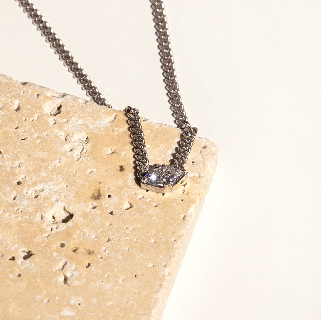 Mini East West Trillion Necklace