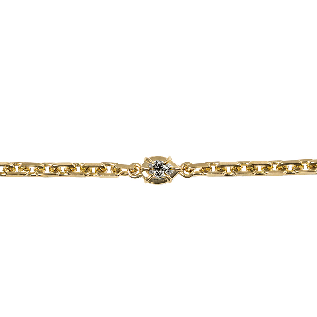 Architrctura Pear Solitaire Chain Bracelet