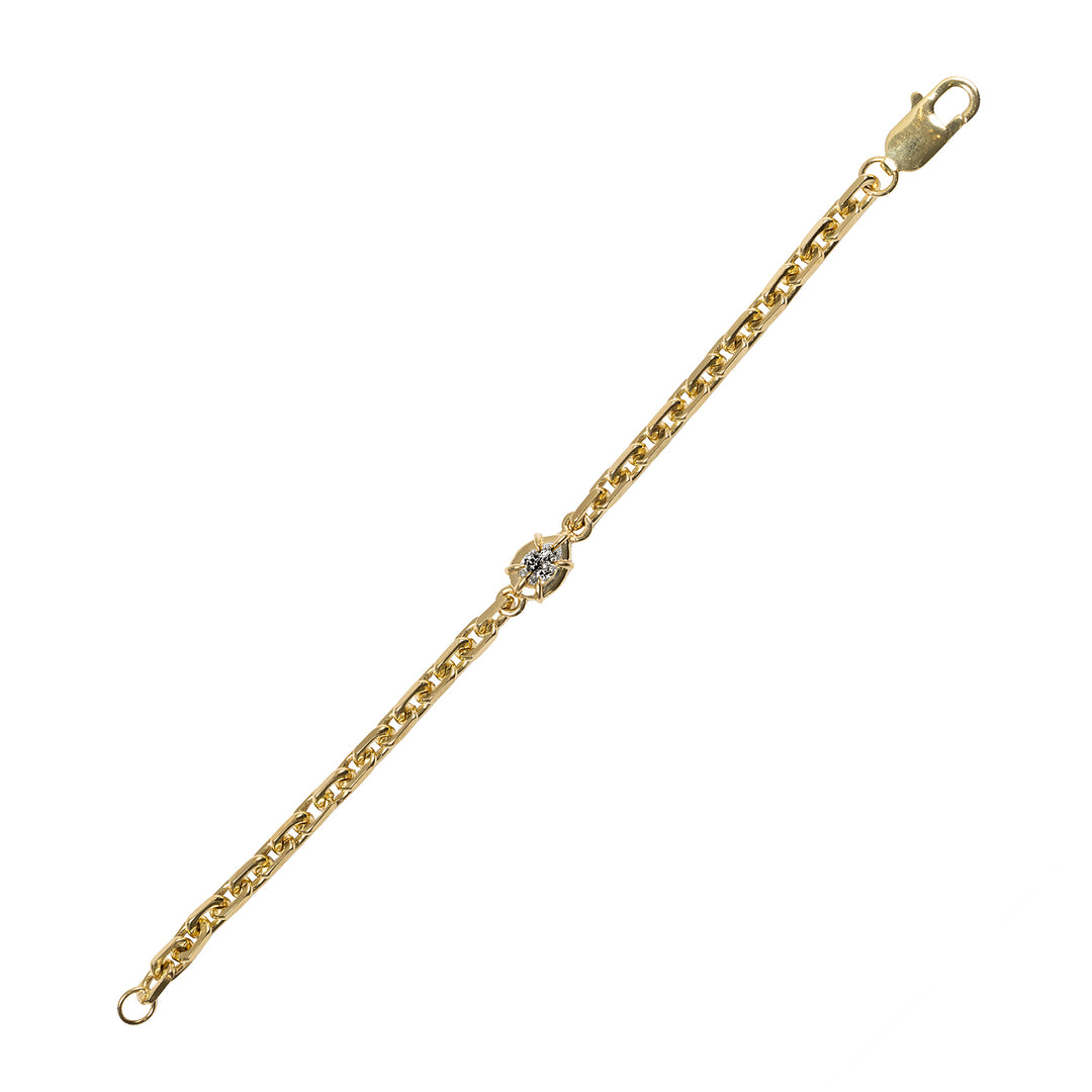 Architrctura Pear Solitaire Chain Bracelet