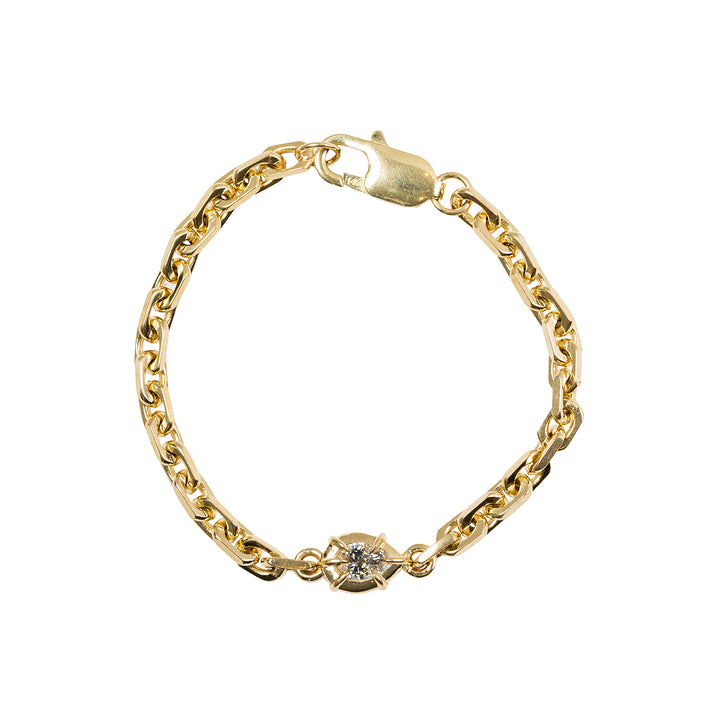 Architrctura Pear Solitaire Chain Bracelet