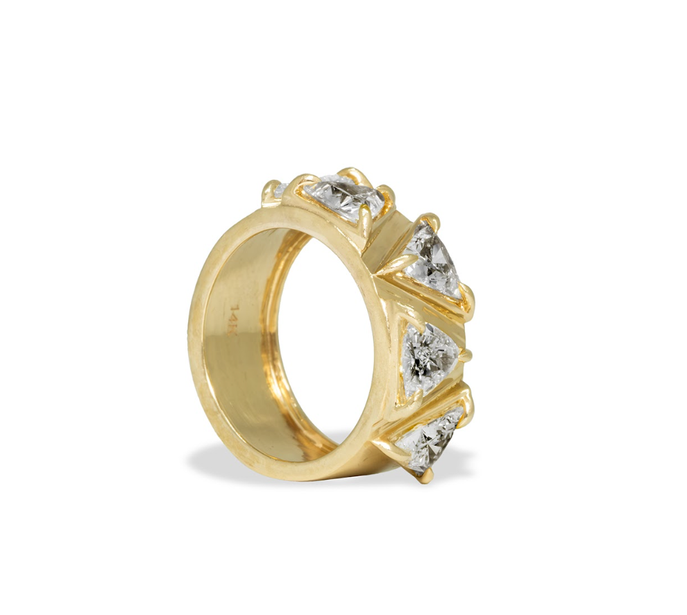 Lucky Triangle Eternity Ring