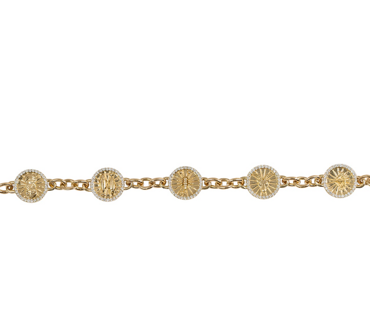 Zodiac Medallion Chain Bracelet
