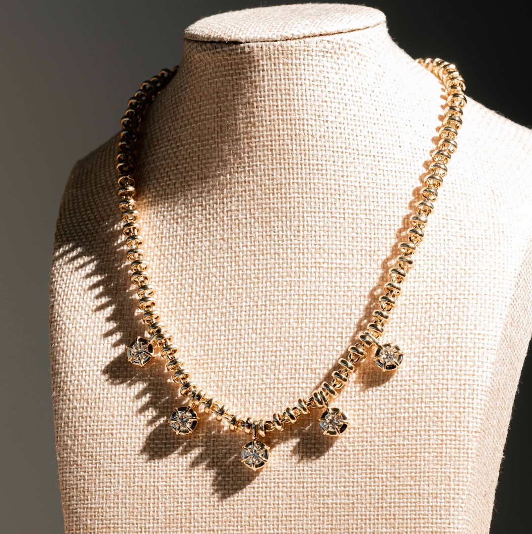 Mega Solar Drop Rolling Necklace