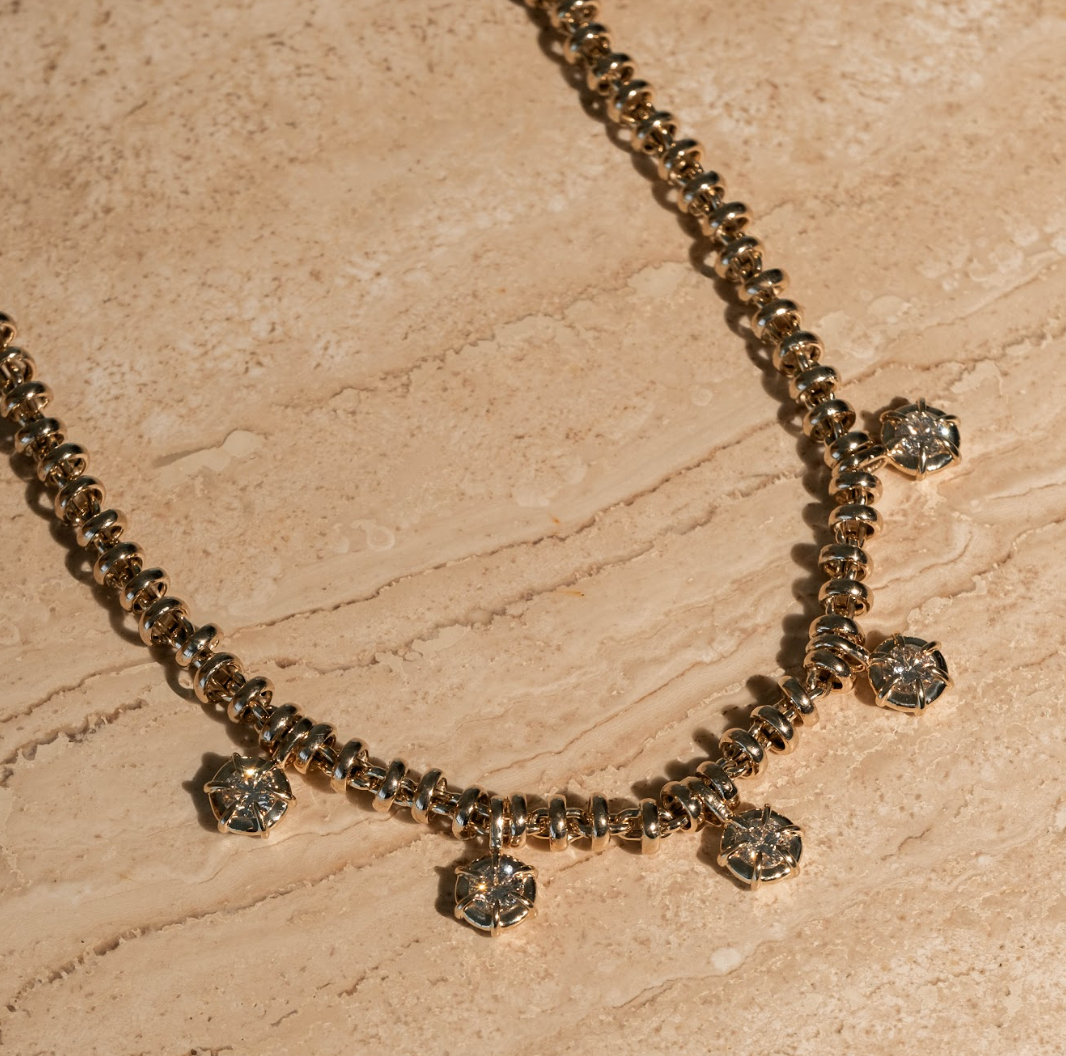 Mega Solar Drop Rolling Necklace