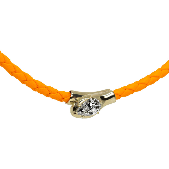 Serpent Necklace on Leather Cord