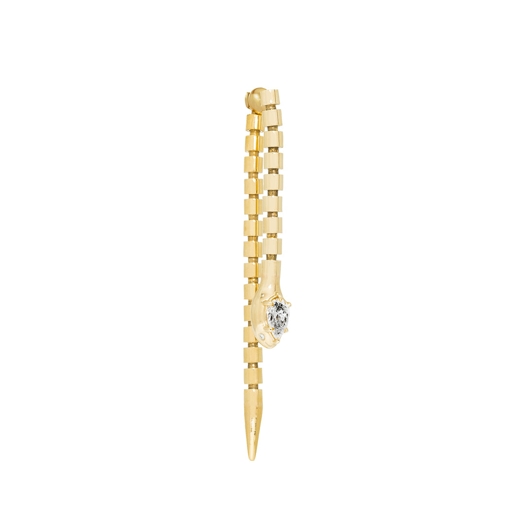Serpent Scale Front Back Earring