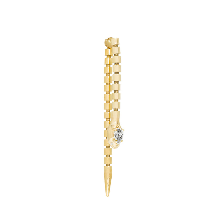 Serpent Scale Front Back Earring