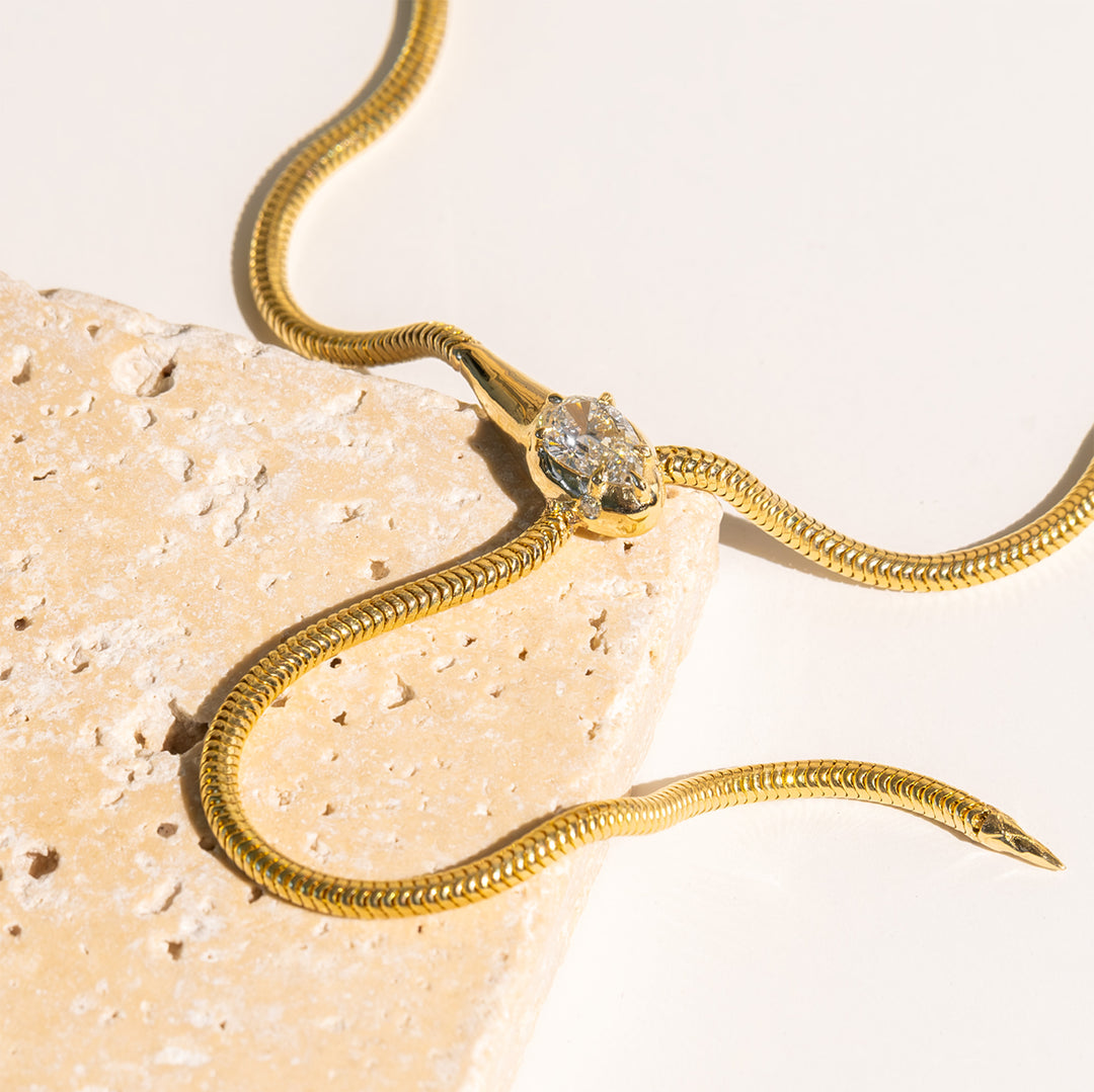 Serpent Lariat Necklace