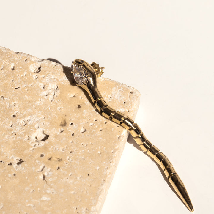 Serpent Scale Drop Earring