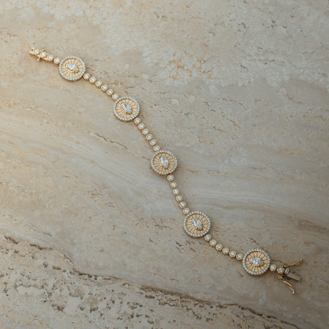 Lucky Evil Eye Medallion Tennis Bracelet