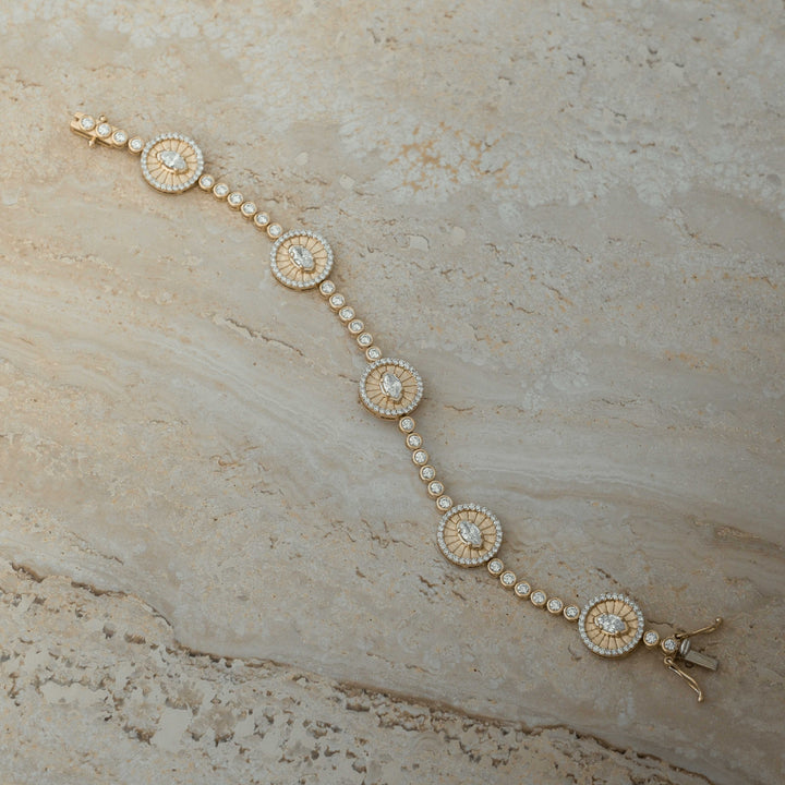Lucky Evil Eye Medallion Tennis Bracelet