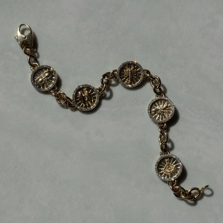 Zodiac Medallion Chain Bracelet
