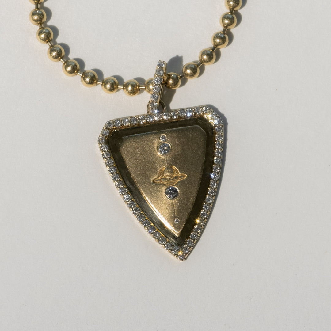 Expansion Shield Pendant (Four of Cups Tarot)