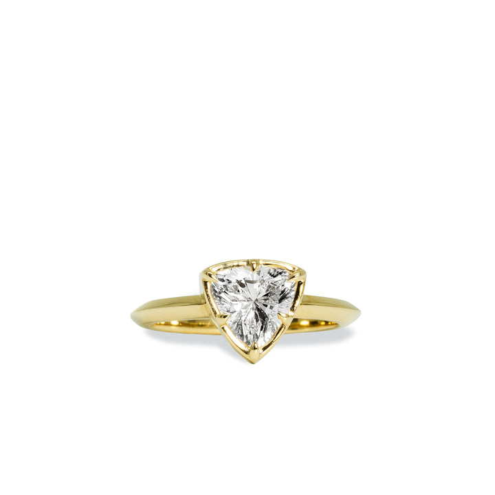 Trillion Knife Edge Solitaire Stacking Band