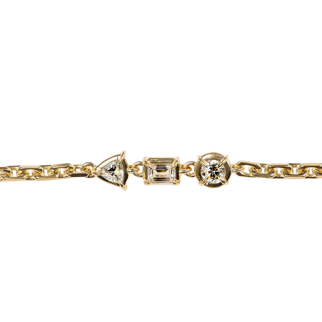 Architectura Triple Stone Chain Bracelet