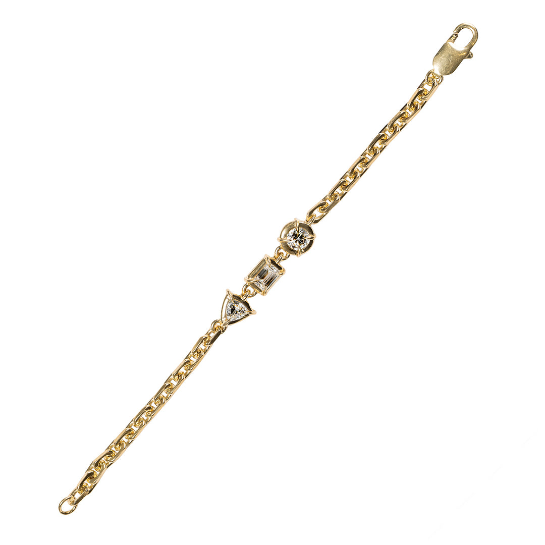 Architectura Triple Stone Chain Bracelet