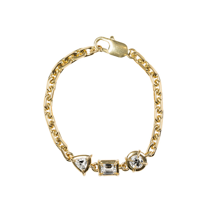 Architectura Triple Stone Chain Bracelet