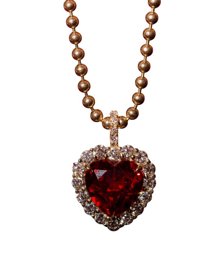 Primal Love Ruby Heart Pendant