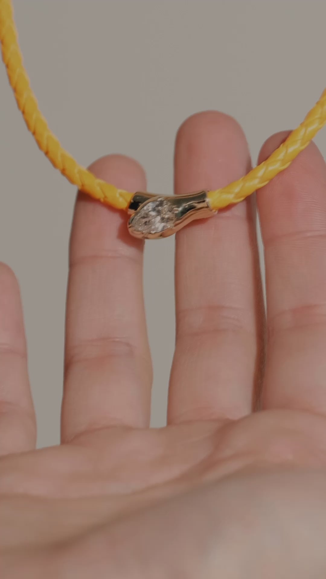 Serpent Necklace on Leather Cord