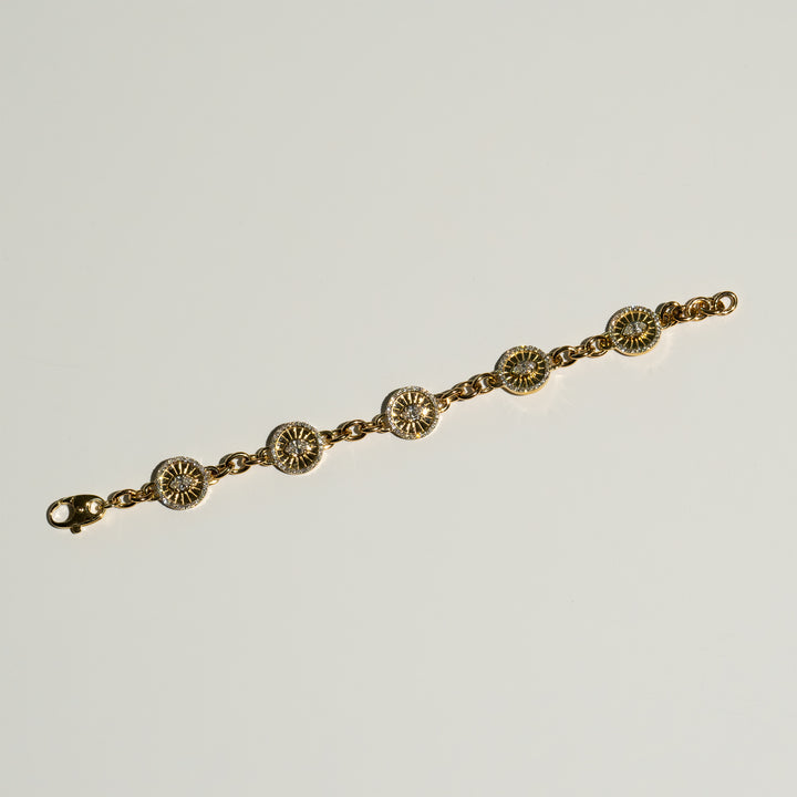Lucky Evil Eye Medallion Chain Bracelet