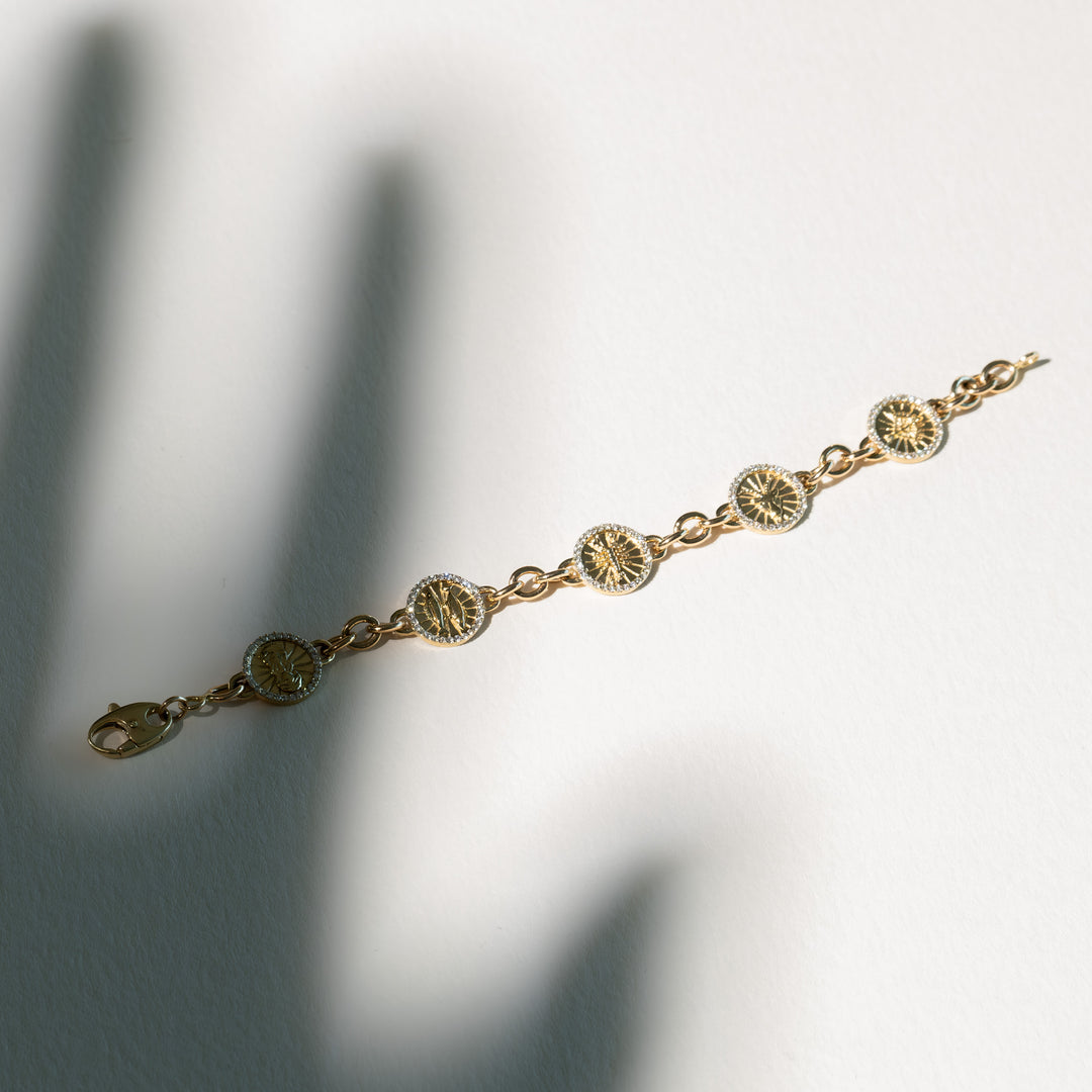 Zodiac Medallion Chain Bracelet