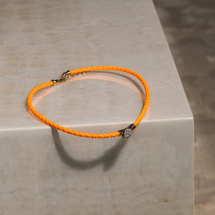 Serpent Necklace on Leather Cord