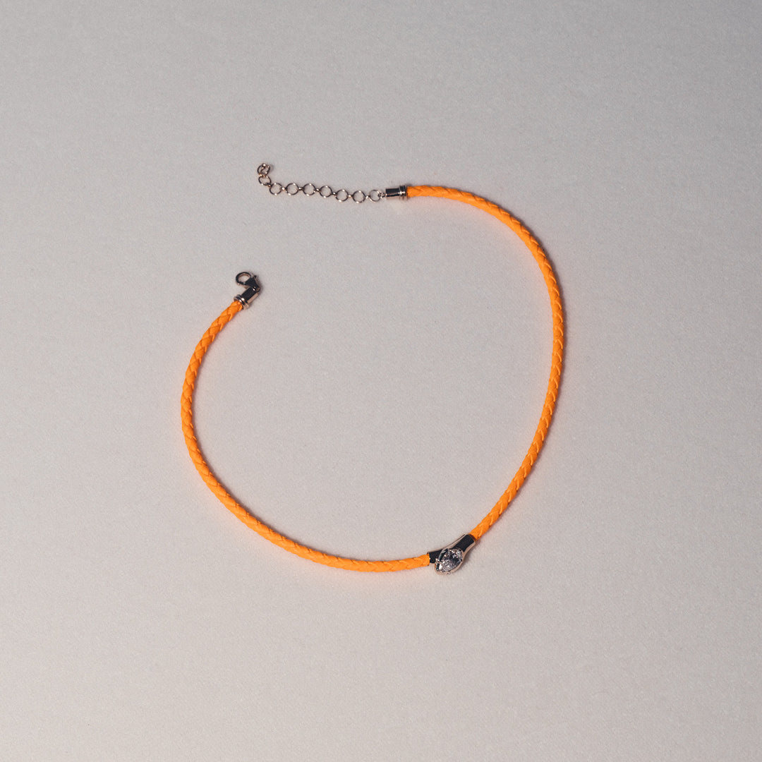 Serpent Necklace on Leather Cord