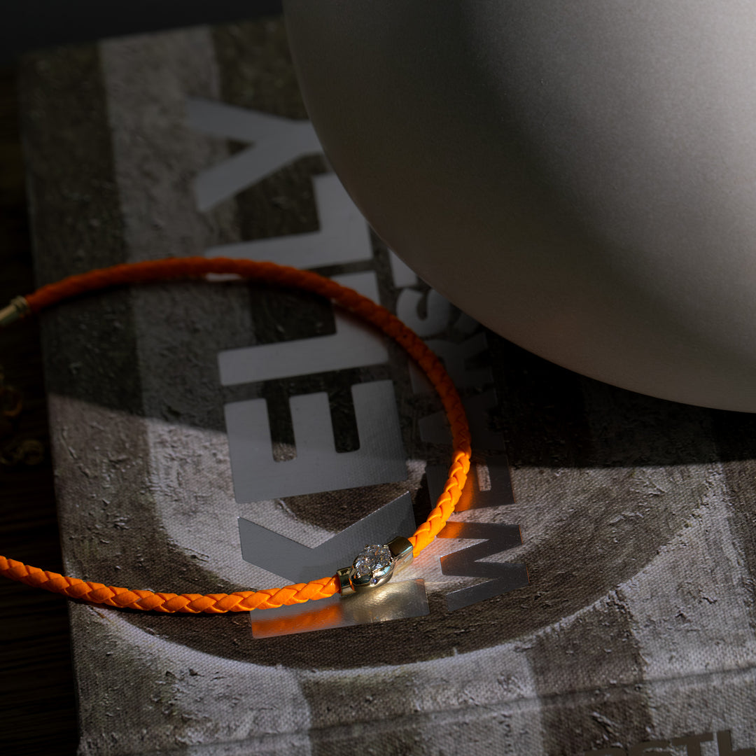 Serpent Necklace on Leather Cord